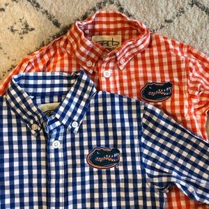 Set of 2 Button Down Gator Shirts 🐊🧡💙
